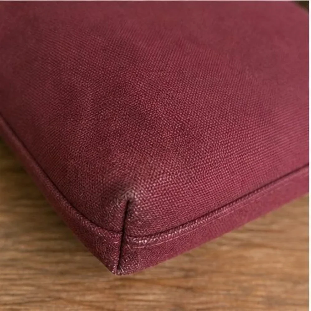 Burgundy Canvas Crossbody Bag